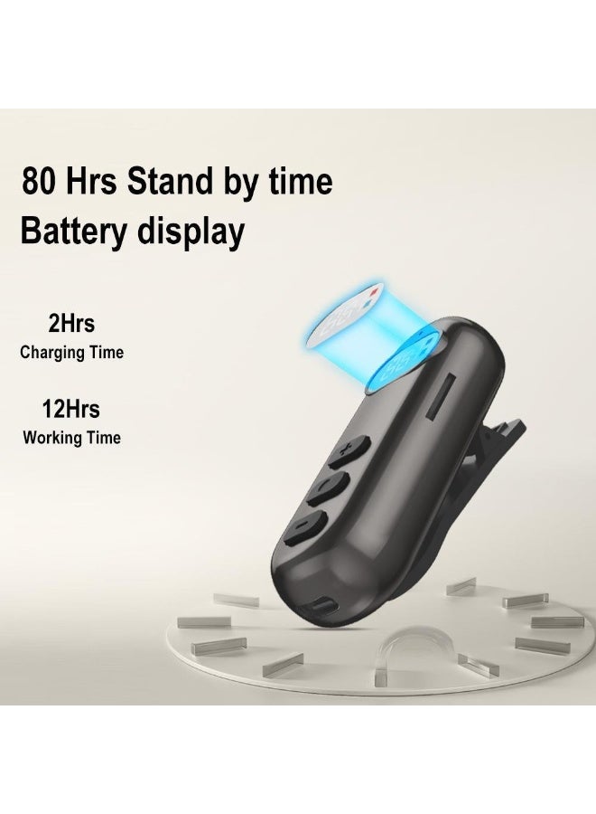 Bluetooth 5.4 Wireless Headset Retractable Earbuds Hands-Free Calling Audio Receiver with LED Display & Mic for Business & Sports - Image 3